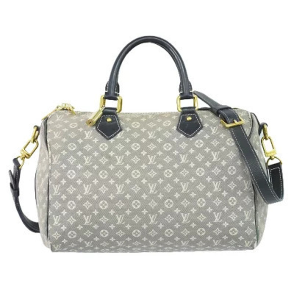 Louis Vuitton LV Speedy Bandouliere Monogram 2Way Shoulder Bag Canvas Silver